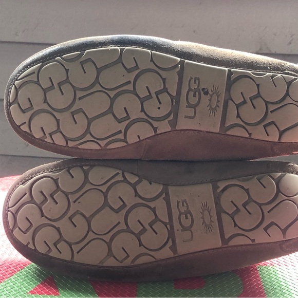 UGG Ansley Grey Women's Suede Indoor/Outdoor Moccasin Slippers Size 7 - Picture 9 of 9